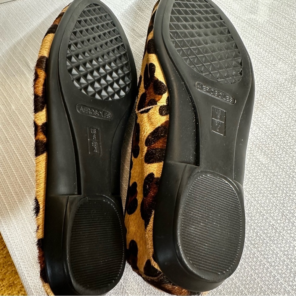 Aerosoles Betunia 6M Leopard Print Calf Hair Loafers Flats Leather Upper Comfort - Picture 7 of 8